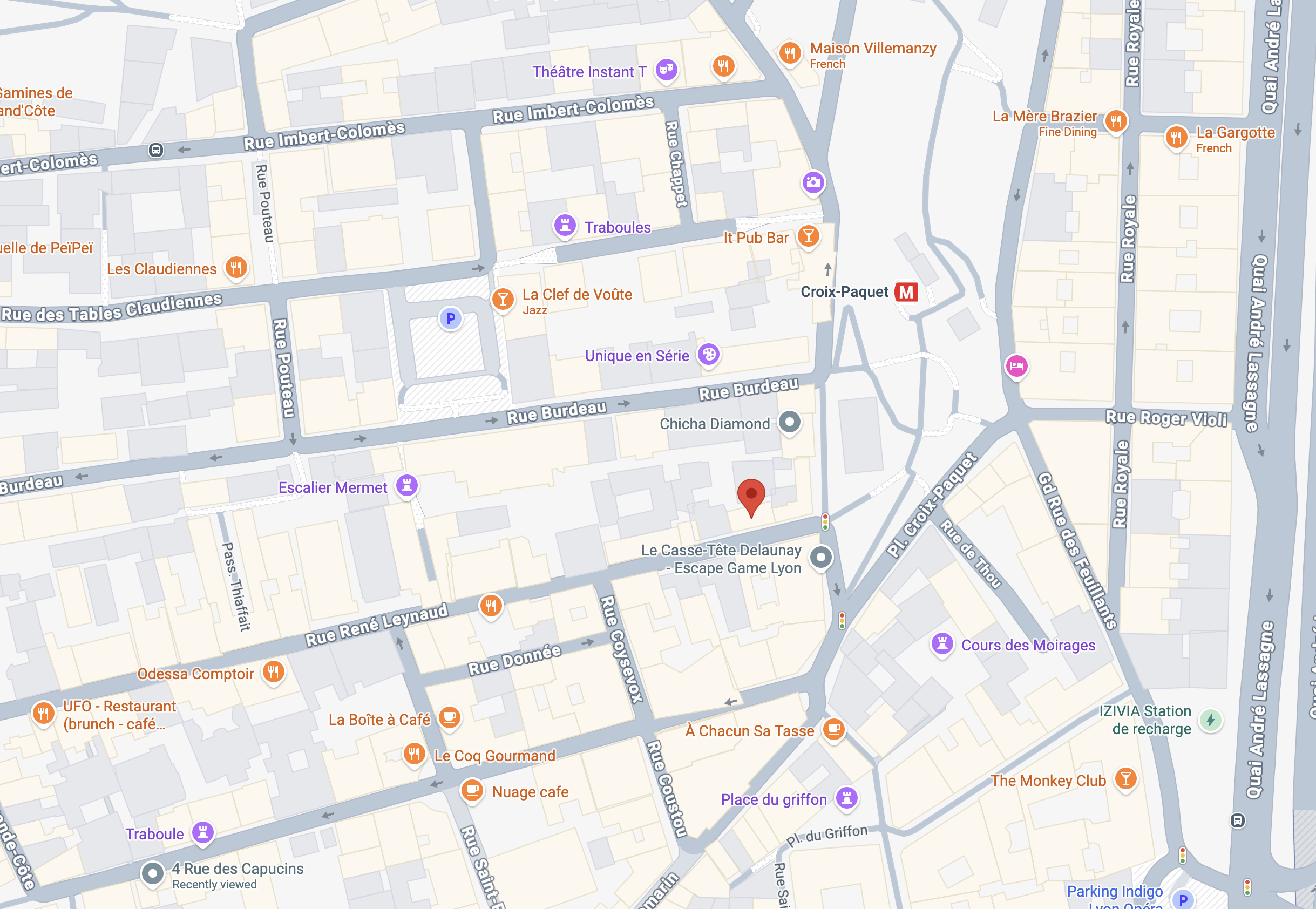 Carte Lyon Croix-Rousse — 41 rue René Leynaud
